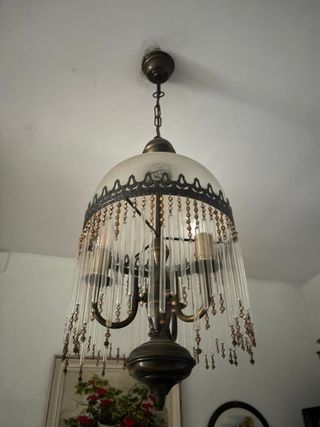 Lámpara Techo Vintage Cristal