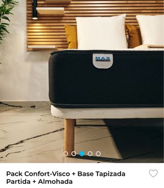 Max Colchon Confort-Visco + Base Tapizada Partida