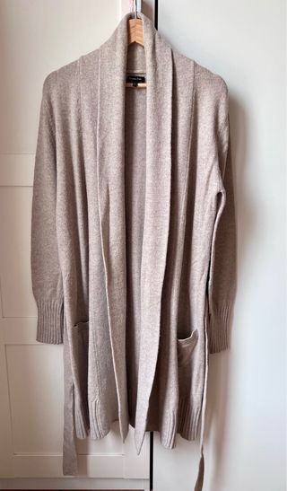 Cárdigan Massimo Dutti largo beige