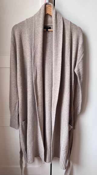 Cárdigan Massimo Dutti largo beige