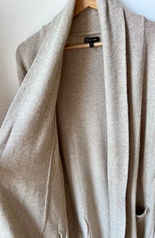 Cárdigan Massimo Dutti largo beige