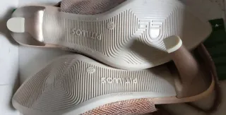 Sandalias Pitillo T38 rosadas y Plata