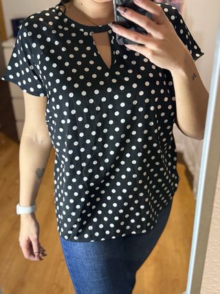 Blusa Papaya lunares nueva talla 46