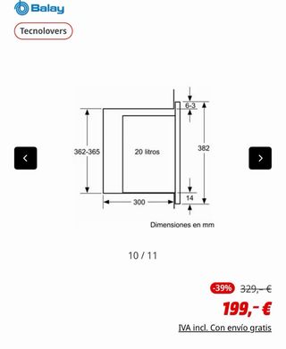 Microondas Balay Blanco