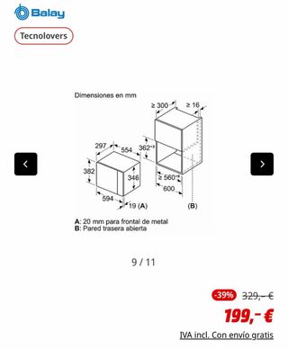 Microondas Balay Blanco