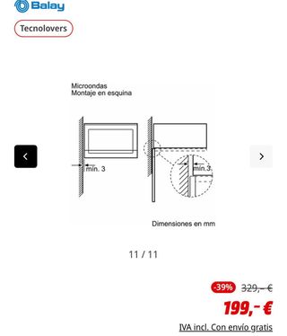 Microondas Balay Blanco