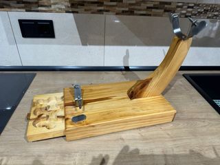 Soporte Jamonero Madera y Metal