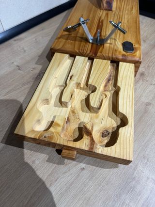 Soporte Jamonero Madera y Metal