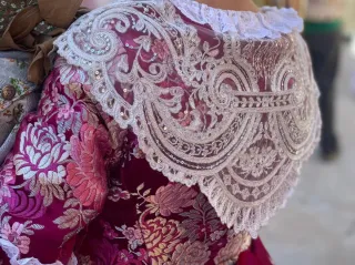 Traje de Fallera Rosa y Plata