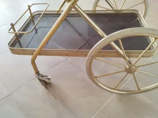 Carrito camarera vintage madera y metal