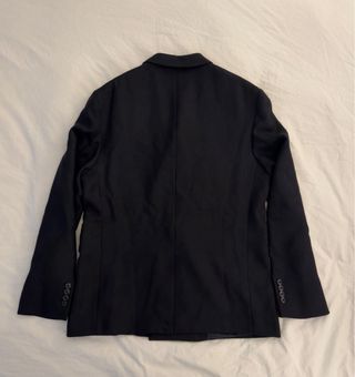 Blazer Zara Man colección Origins 100% lana marino