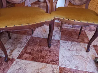 Juego de 2 Sillas de Madera y Rattan