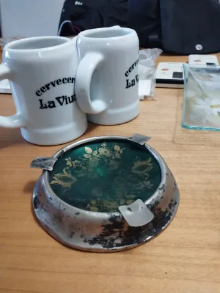 Juego Cenicero y Mechero Vintage