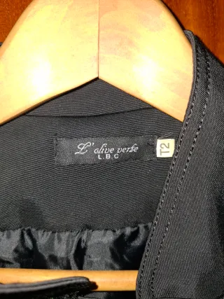 Gabardina negra mujer