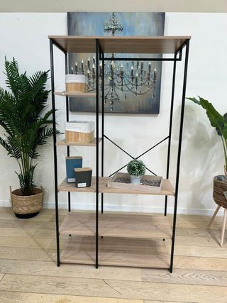 Armario Vestidor con Estanteria Sil, Estilo Industrial