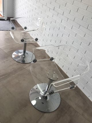 Silla giratoria acrílico y metal