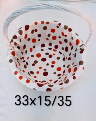 Macetero, cesta y maceta mimbre 3 piezas