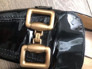 Mocasines HÖGL charol negro puntera cuadrada