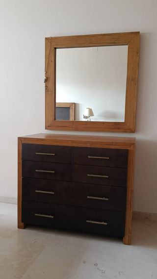 Conjunto Dormitorio Madera Rústica