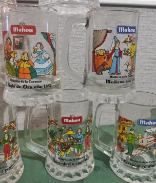9 Jarras de Cerveza Mahou Colección
