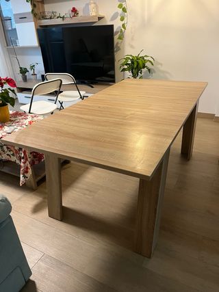Mesa extensible salón madera