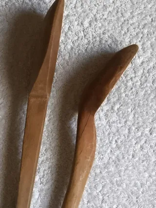 2 CUCHARAS MADERA CASA ANTIGUA  PUCHERO COCINA