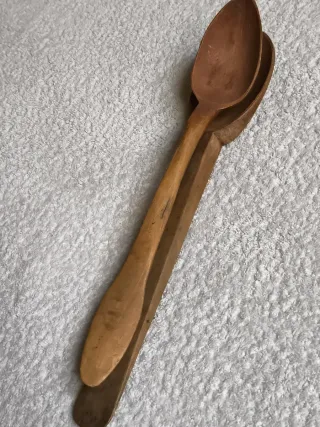 2 CUCHARAS MADERA CASA ANTIGUA  PUCHERO COCINA