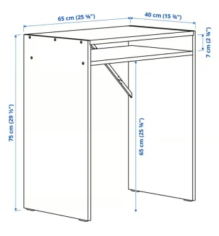 Escritorio Blanco con Silla Negra
