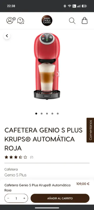 Cafetera Krups Dolce Gusto Genio S Plus
