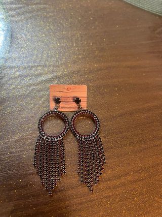 Orecchini cerchio con frange