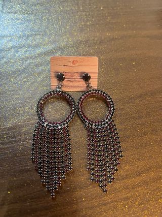 Orecchini cerchio con frange