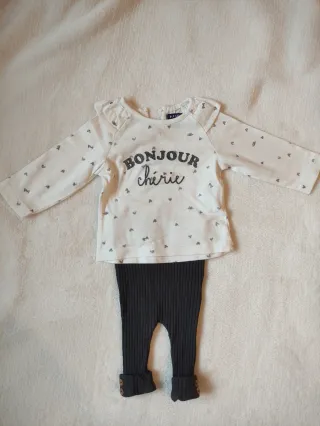 Conjunto bebé Bonjour chérie 1 mes