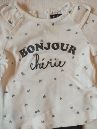 Conjunto bebé Bonjour chérie 1 mes