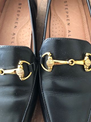 Stephen Alle Mocasines Piel Negro Hebilla Dorada