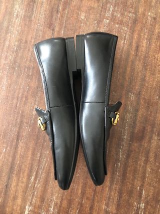 Stephen Alle Mocasines Piel Negro Hebilla Dorada