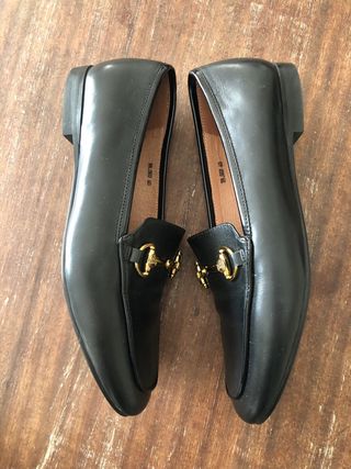 Stephen Alle Mocasines Piel Negro Hebilla Dorada