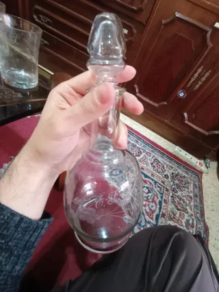 Licorera y 7 vasos diseño floral