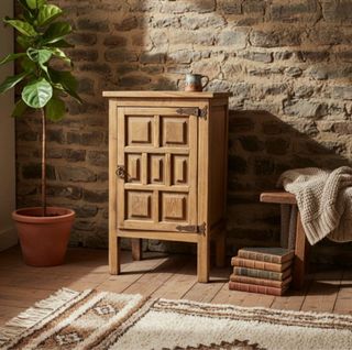 Mesa antigua auxiliar madera maciza