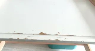 Escritorio Ikea Madera y Blanco