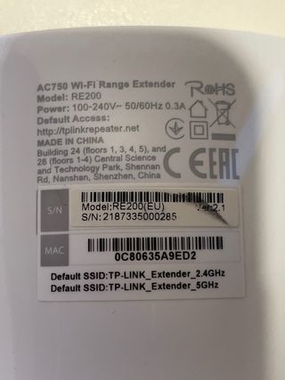 TP-Link RE200 AC750 Wi-Fi Range Extender