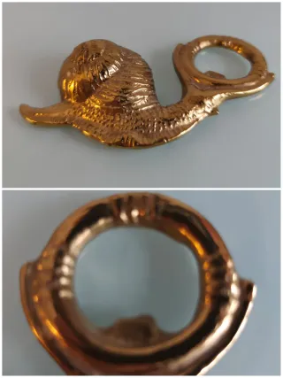 Set 4 Caracoles Bronce Decorativos "11"