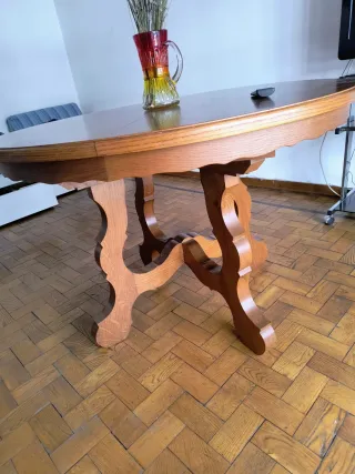 Tavolo rotondo allungabile in legno misura 120+40