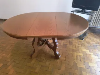 Tavolo rotondo allungabile in legno misura 120+40