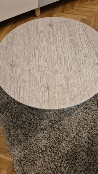 Mesas Auxiliares Alambre Metal y Madera