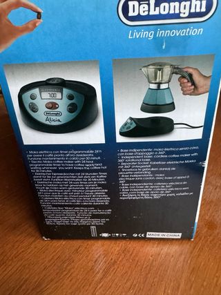 Cafetera Eléctrica DeLonghi Alicia 2 Tazas