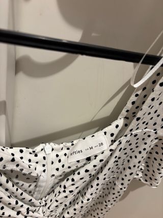 Vestido Lefties lunares blanco y negro Talla M