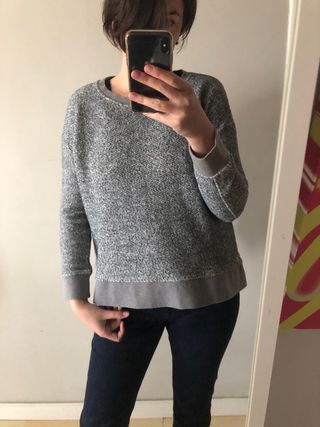 Bellerose Jersey Algodón Gris Talla S oversize