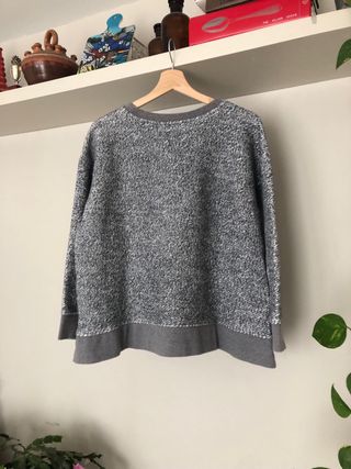 Bellerose Jersey Algodón Gris Talla S oversize