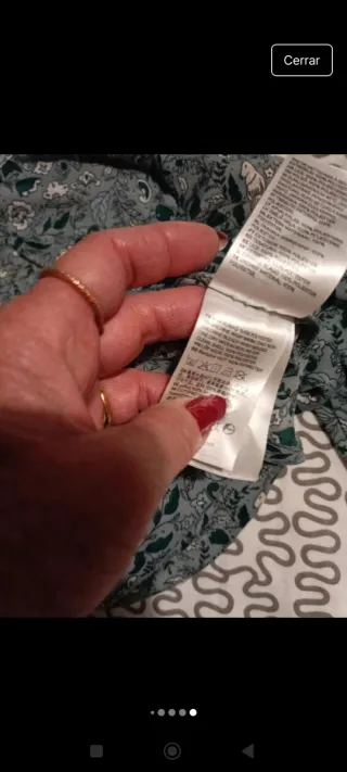 Blusa verde y blanca estampada