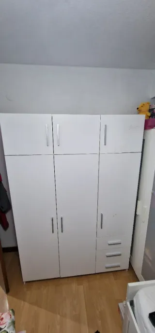 Armario 3 puertas 3 cajones 130x52x190